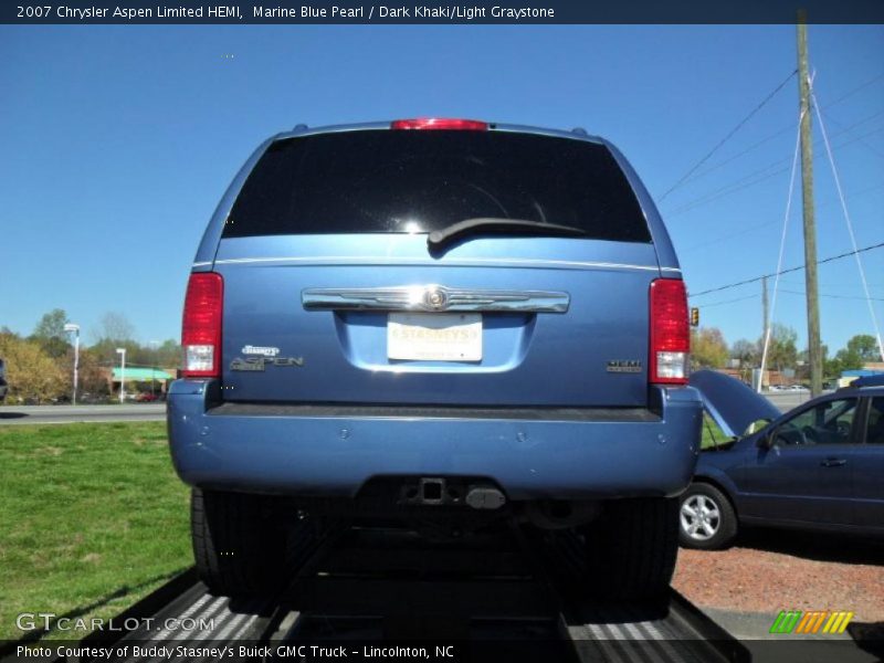 Marine Blue Pearl / Dark Khaki/Light Graystone 2007 Chrysler Aspen Limited HEMI
