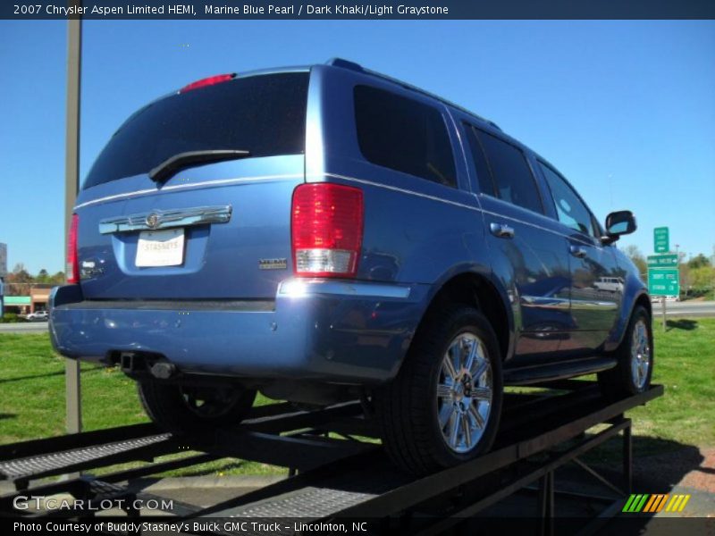 Marine Blue Pearl / Dark Khaki/Light Graystone 2007 Chrysler Aspen Limited HEMI