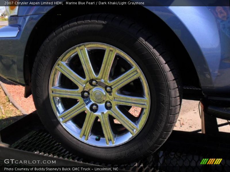 Marine Blue Pearl / Dark Khaki/Light Graystone 2007 Chrysler Aspen Limited HEMI