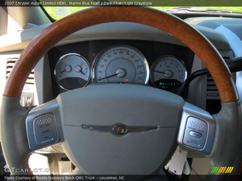 Marine Blue Pearl / Dark Khaki/Light Graystone 2007 Chrysler Aspen Limited HEMI