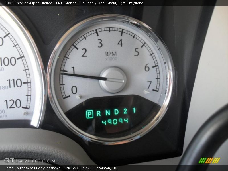 Marine Blue Pearl / Dark Khaki/Light Graystone 2007 Chrysler Aspen Limited HEMI