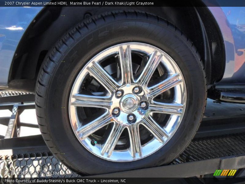 Marine Blue Pearl / Dark Khaki/Light Graystone 2007 Chrysler Aspen Limited HEMI