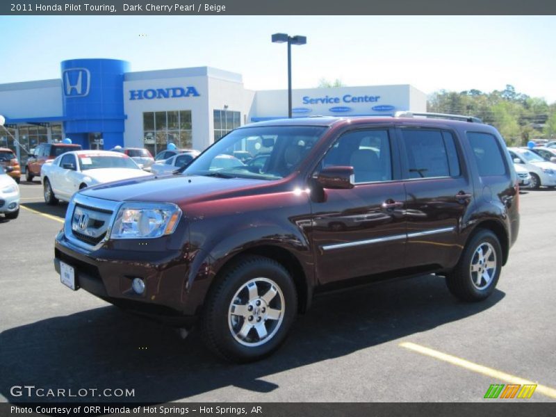 Dark Cherry Pearl / Beige 2011 Honda Pilot Touring