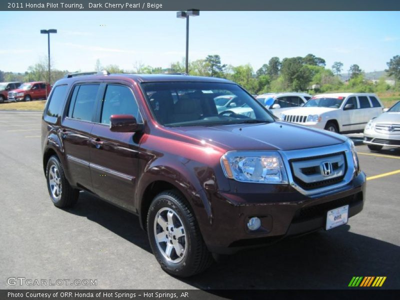 Dark Cherry Pearl / Beige 2011 Honda Pilot Touring