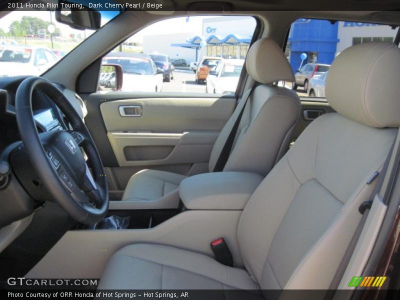 Dark Cherry Pearl / Beige 2011 Honda Pilot Touring