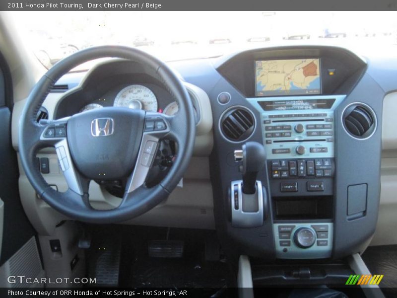 Dark Cherry Pearl / Beige 2011 Honda Pilot Touring