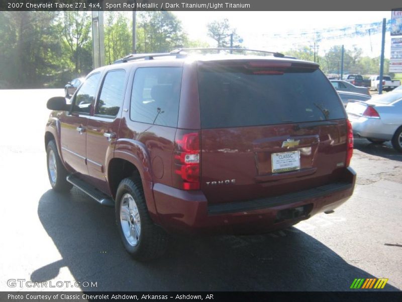 Sport Red Metallic / Dark Titanium/Light Titanium 2007 Chevrolet Tahoe Z71 4x4