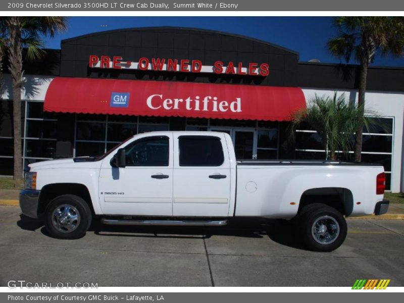 Summit White / Ebony 2009 Chevrolet Silverado 3500HD LT Crew Cab Dually