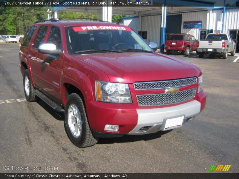 Sport Red Metallic / Dark Titanium/Light Titanium 2007 Chevrolet Tahoe Z71 4x4