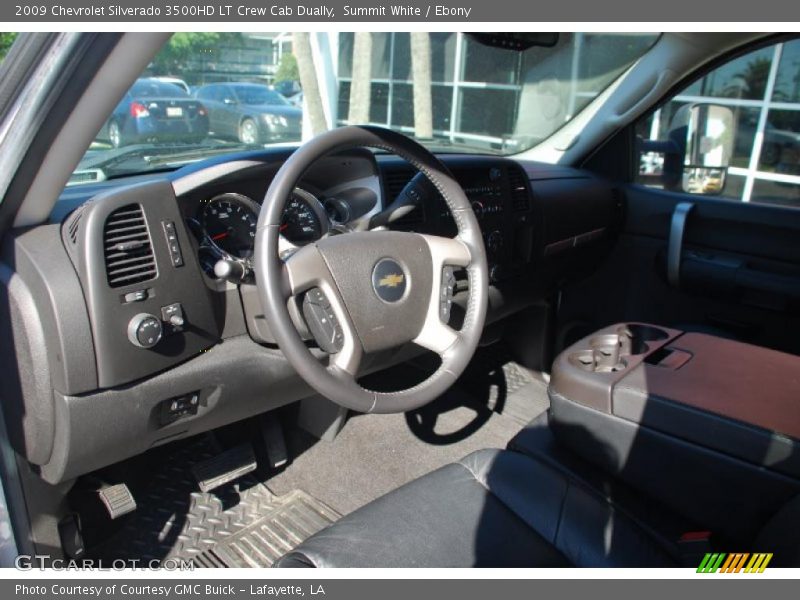 Summit White / Ebony 2009 Chevrolet Silverado 3500HD LT Crew Cab Dually