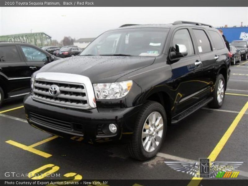 Black / Red Rock 2010 Toyota Sequoia Platinum