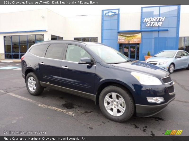 Dark Blue Metallic / Ebony/Ebony 2011 Chevrolet Traverse LT AWD