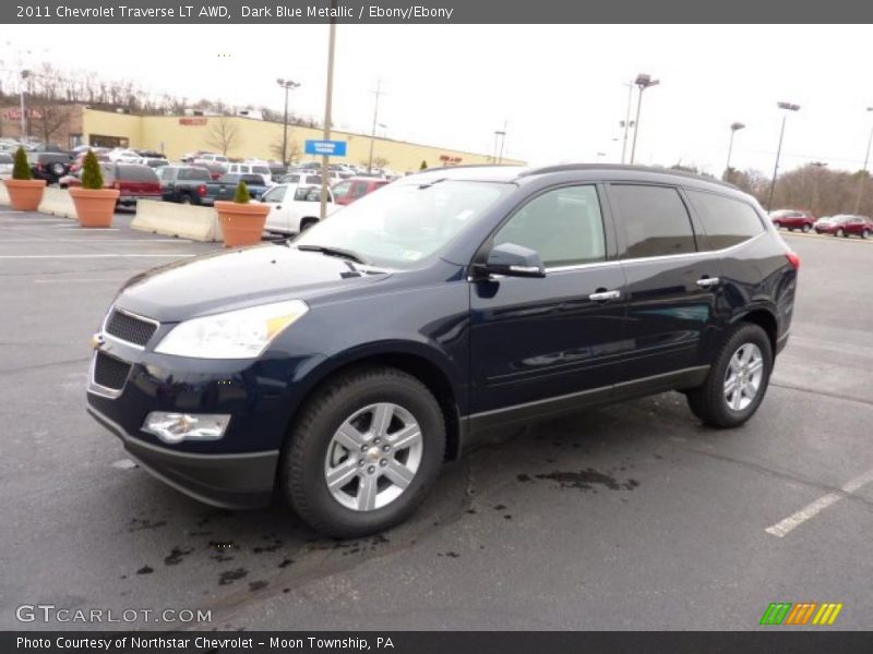 Dark Blue Metallic / Ebony/Ebony 2011 Chevrolet Traverse LT AWD