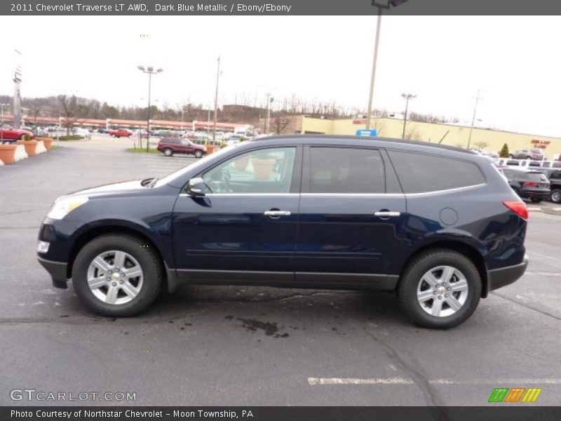 Dark Blue Metallic / Ebony/Ebony 2011 Chevrolet Traverse LT AWD