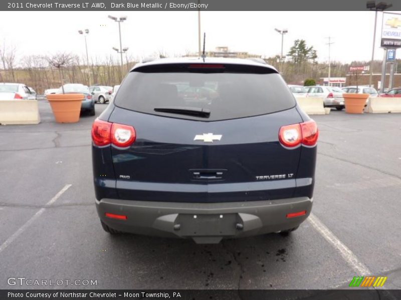 Dark Blue Metallic / Ebony/Ebony 2011 Chevrolet Traverse LT AWD