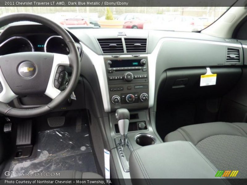 Dark Blue Metallic / Ebony/Ebony 2011 Chevrolet Traverse LT AWD