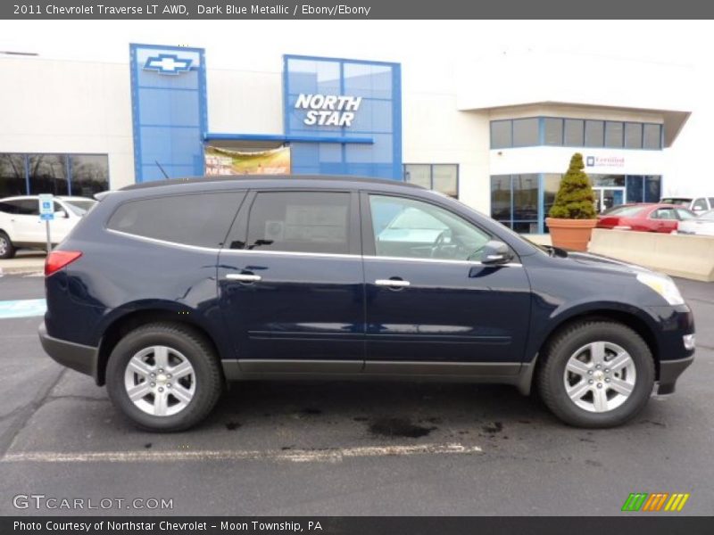 Dark Blue Metallic / Ebony/Ebony 2011 Chevrolet Traverse LT AWD