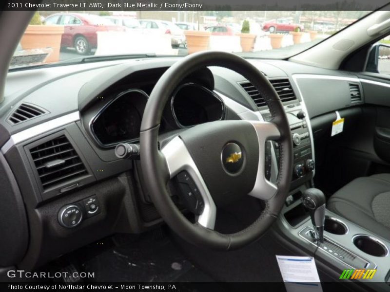 Dark Blue Metallic / Ebony/Ebony 2011 Chevrolet Traverse LT AWD