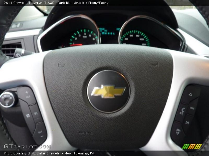 Dark Blue Metallic / Ebony/Ebony 2011 Chevrolet Traverse LT AWD