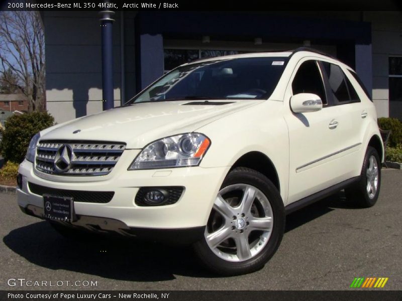 Arctic White / Black 2008 Mercedes-Benz ML 350 4Matic