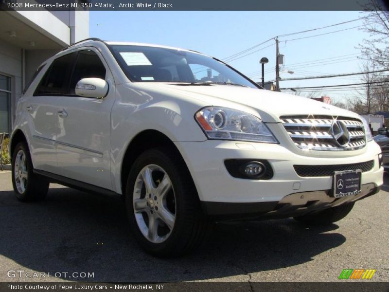 Arctic White / Black 2008 Mercedes-Benz ML 350 4Matic