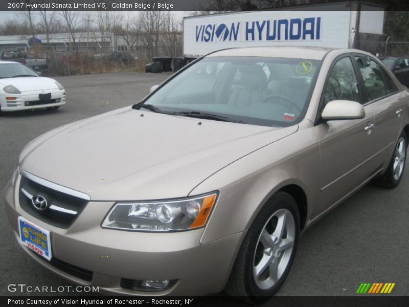 Golden Beige / Beige 2007 Hyundai Sonata Limited V6