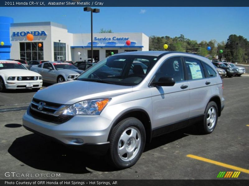 Alabaster Silver Metallic / Gray 2011 Honda CR-V LX