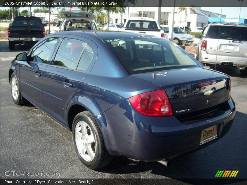 Imperial Blue Metallic / Gray 2009 Chevrolet Cobalt LT Sedan
