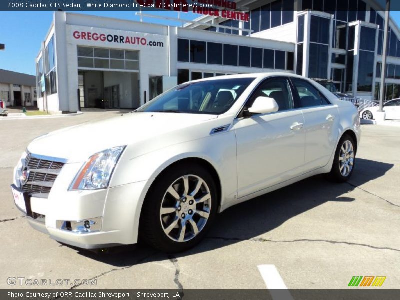 White Diamond Tri-Coat / Cashmere/Cocoa 2008 Cadillac CTS Sedan