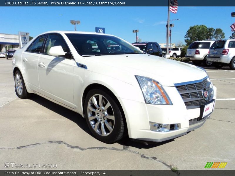 White Diamond Tri-Coat / Cashmere/Cocoa 2008 Cadillac CTS Sedan