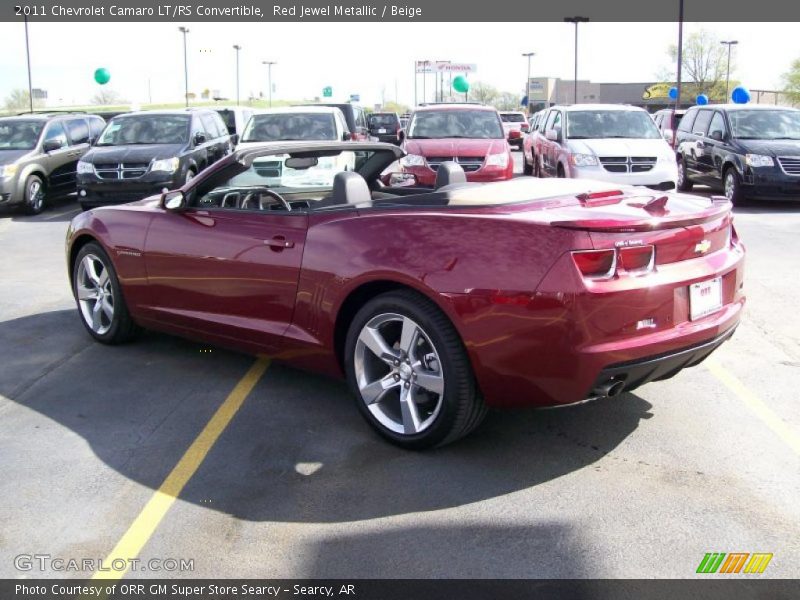 Red Jewel Metallic / Beige 2011 Chevrolet Camaro LT/RS Convertible