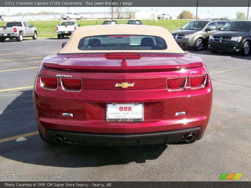 Red Jewel Metallic / Beige 2011 Chevrolet Camaro LT/RS Convertible