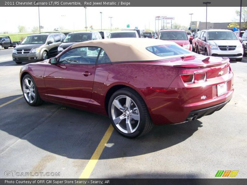 Red Jewel Metallic / Beige 2011 Chevrolet Camaro LT/RS Convertible
