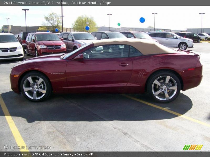 Red Jewel Metallic / Beige 2011 Chevrolet Camaro LT/RS Convertible