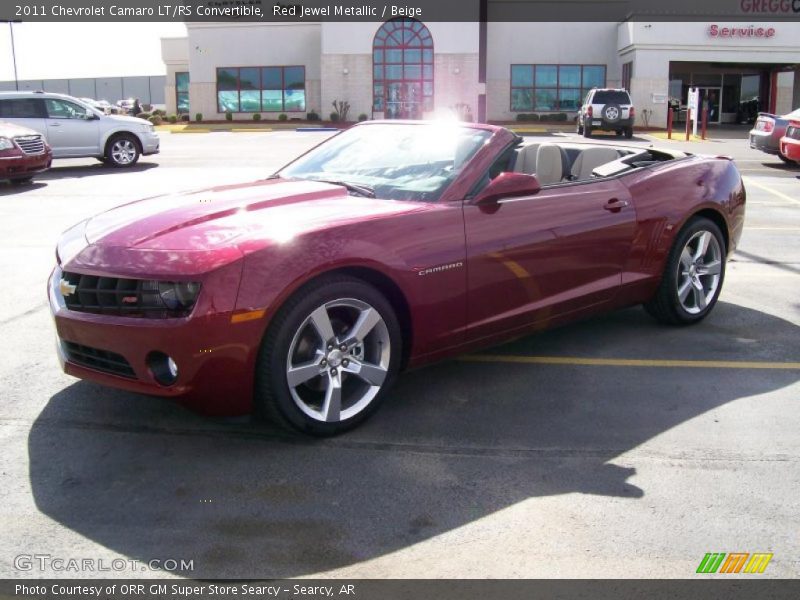 Red Jewel Metallic / Beige 2011 Chevrolet Camaro LT/RS Convertible
