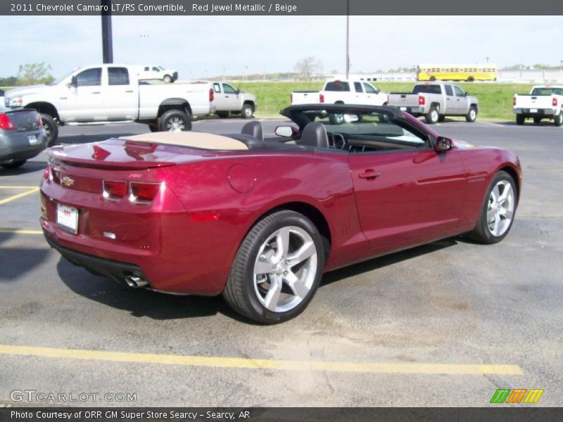 Red Jewel Metallic / Beige 2011 Chevrolet Camaro LT/RS Convertible