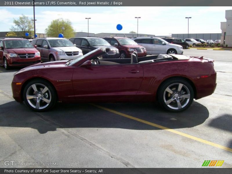 Red Jewel Metallic / Beige 2011 Chevrolet Camaro LT/RS Convertible