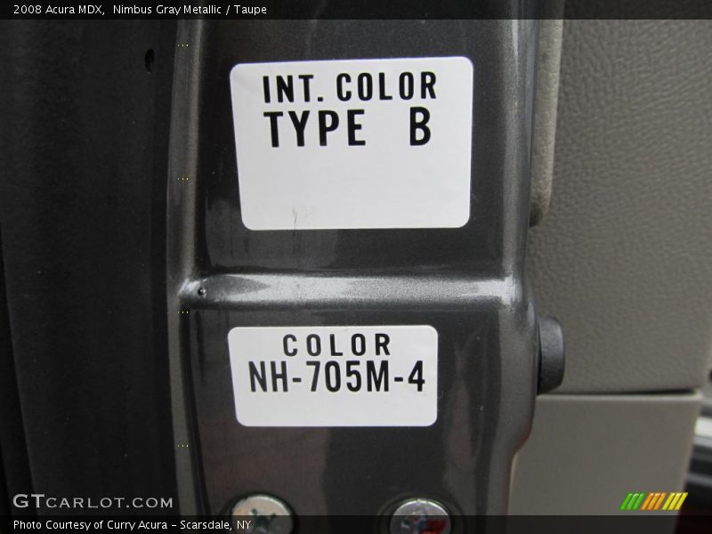 Nimbus Gray Metallic / Taupe 2008 Acura MDX