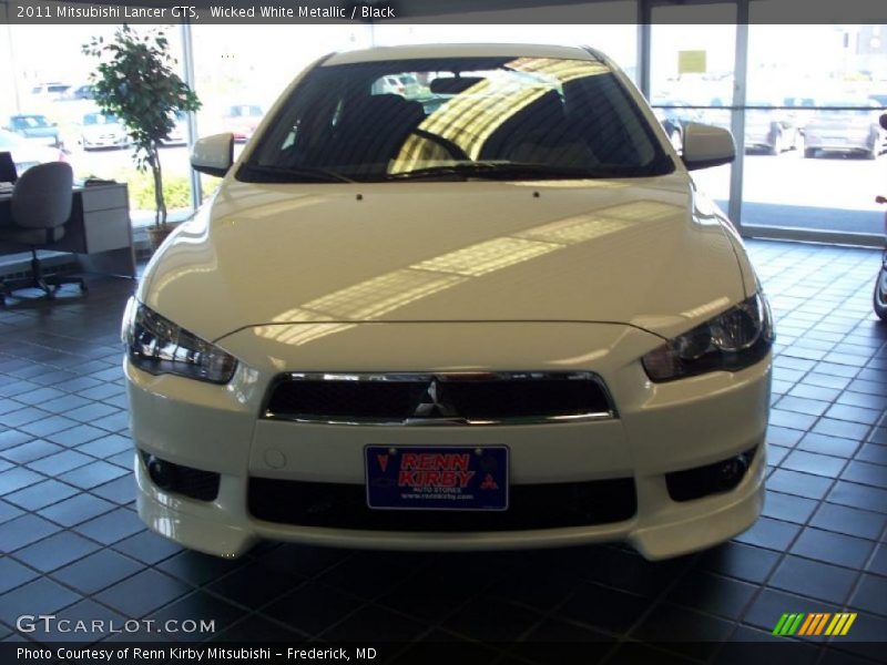 Wicked White Metallic / Black 2011 Mitsubishi Lancer GTS