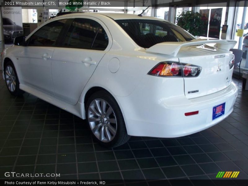 Wicked White Metallic / Black 2011 Mitsubishi Lancer GTS