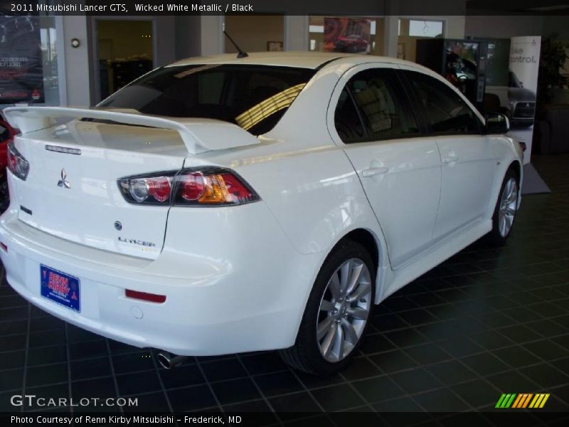 Wicked White Metallic / Black 2011 Mitsubishi Lancer GTS