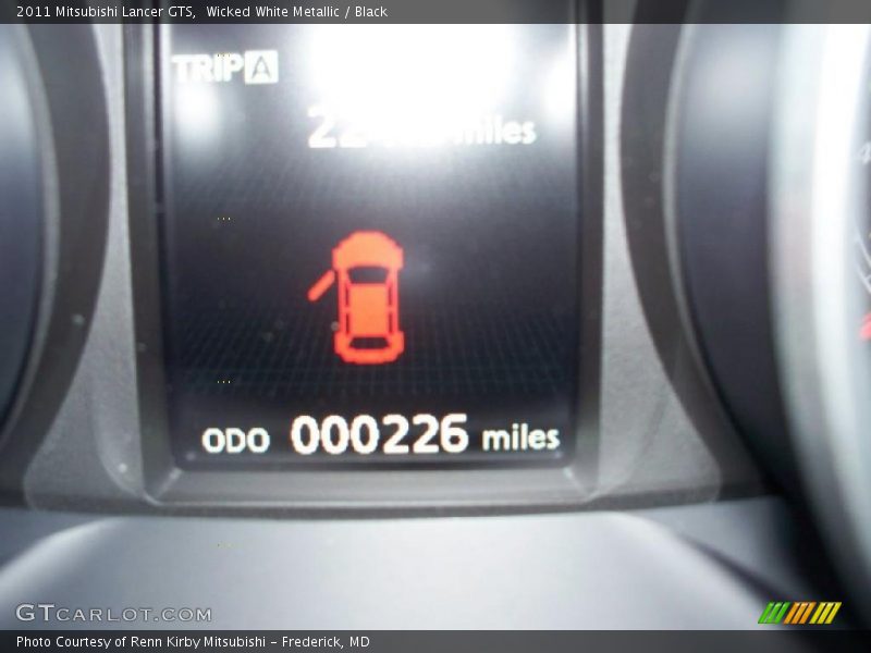 Wicked White Metallic / Black 2011 Mitsubishi Lancer GTS