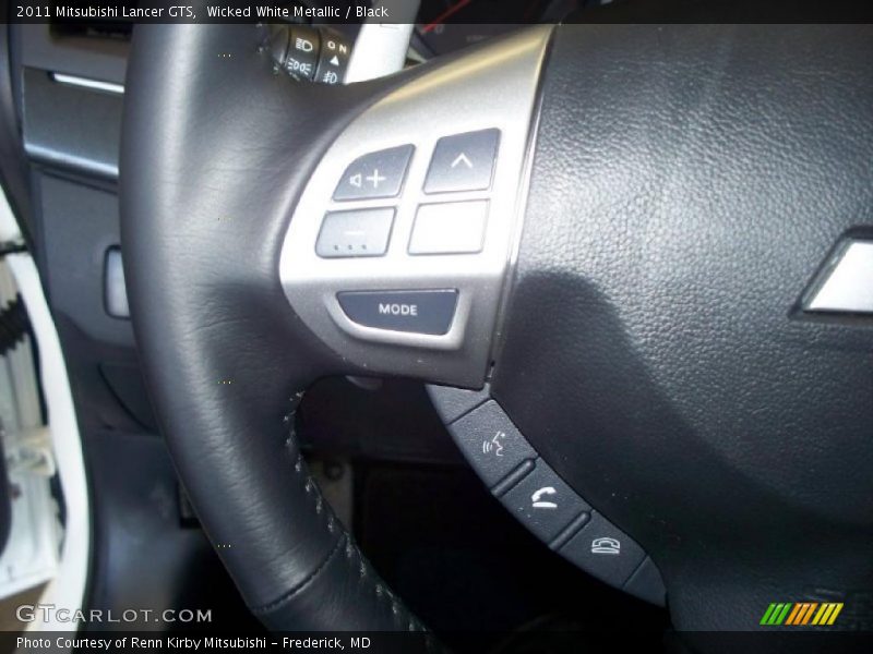 Wicked White Metallic / Black 2011 Mitsubishi Lancer GTS