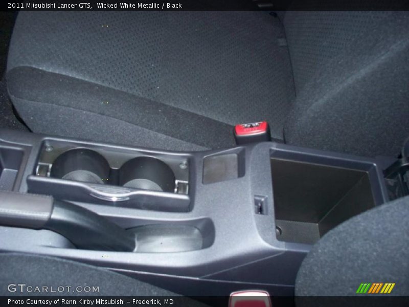 Wicked White Metallic / Black 2011 Mitsubishi Lancer GTS