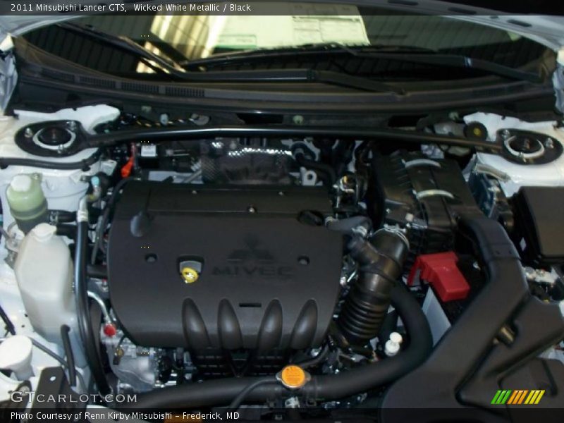 Wicked White Metallic / Black 2011 Mitsubishi Lancer GTS