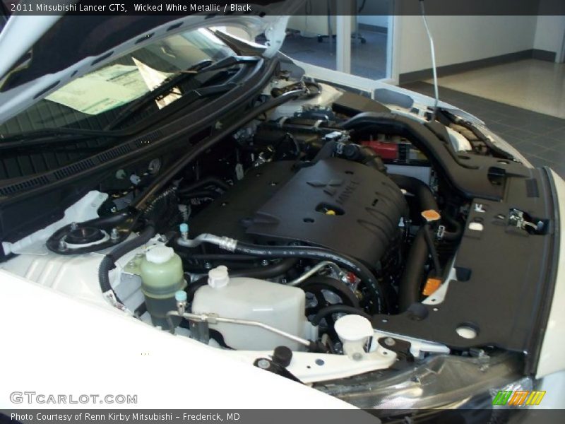 Wicked White Metallic / Black 2011 Mitsubishi Lancer GTS
