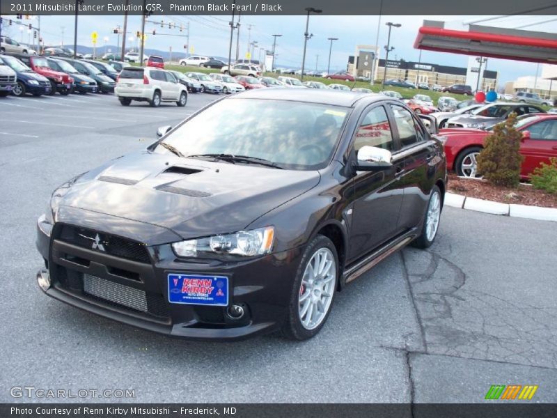 Phantom Black Pearl / Black 2011 Mitsubishi Lancer Evolution GSR