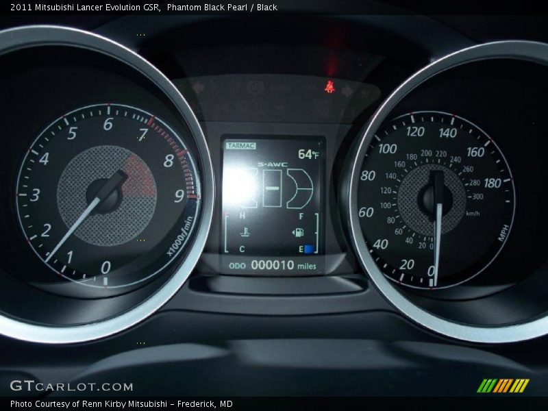 Phantom Black Pearl / Black 2011 Mitsubishi Lancer Evolution GSR