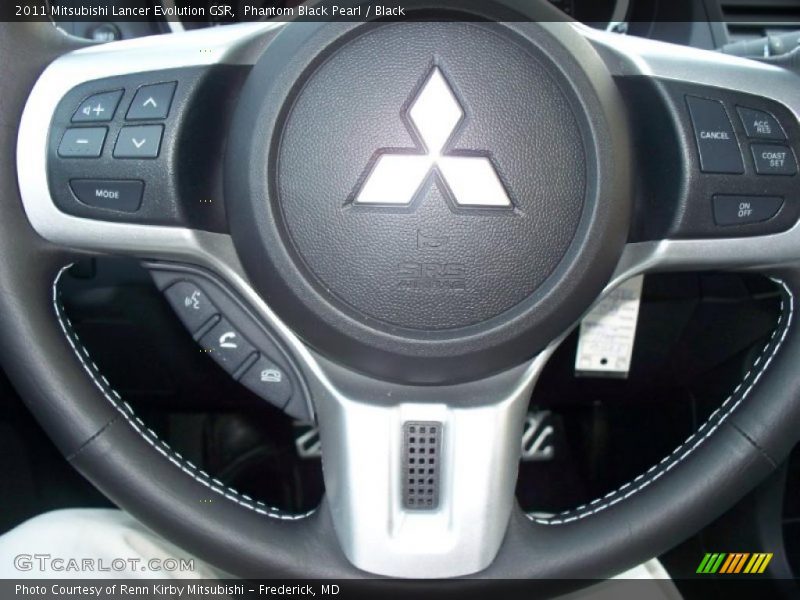 Phantom Black Pearl / Black 2011 Mitsubishi Lancer Evolution GSR