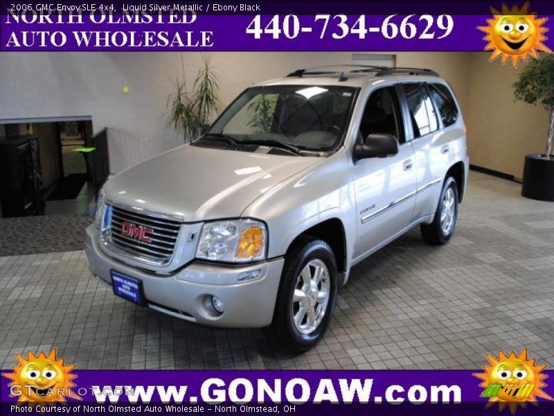 Liquid Silver Metallic / Ebony Black 2006 GMC Envoy SLE 4x4